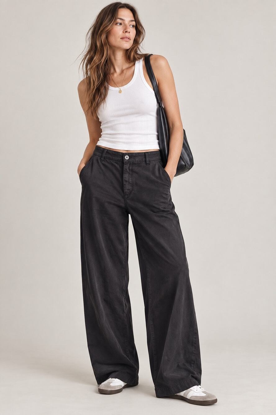 Pistola Jadyn Low Slung Palazzo Pants Fade to Black NWOT Size 26